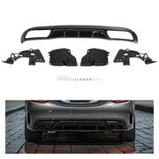 Gloss Black Rear Bumper Diffuser for 2015–2018 Mercedes-Benz W205
