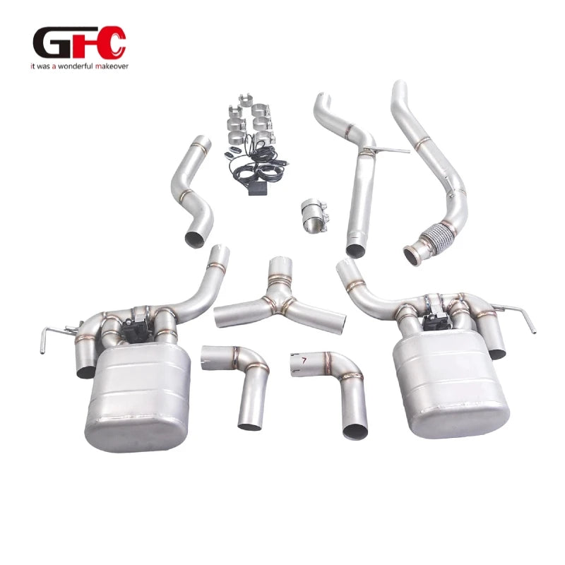304 Stainless Steel Valved Cat-Back Exhaust System for Audi A5 4WD 2020-2025