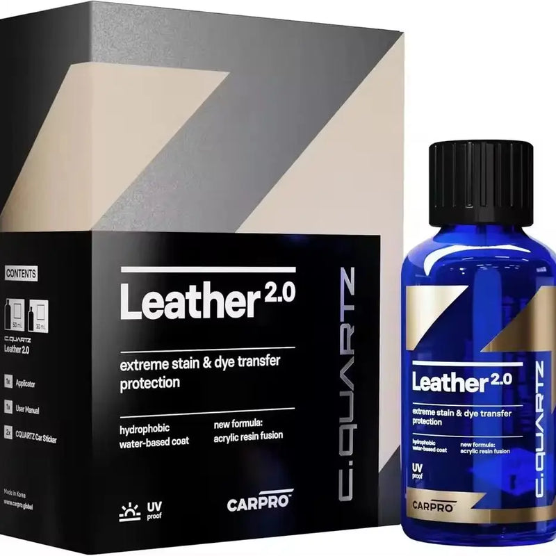 CARPRO CQUARTZ Leather 2.0 Protective Coating Kit – 30 mL