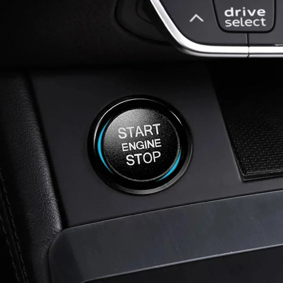 Car Start Engine Button Start/Stop Key Ring Cover Anti Slip Ignition Stickers for Audi Q5 Q7