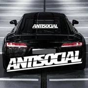 Antisocial Letter Car Window Decal – Waterproof Vinyl