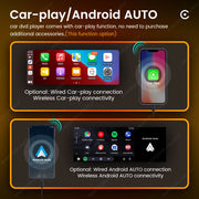 6.86-Inch 1-DIN Wireless CarPlay and Android Auto Car Stereo with SWC Support