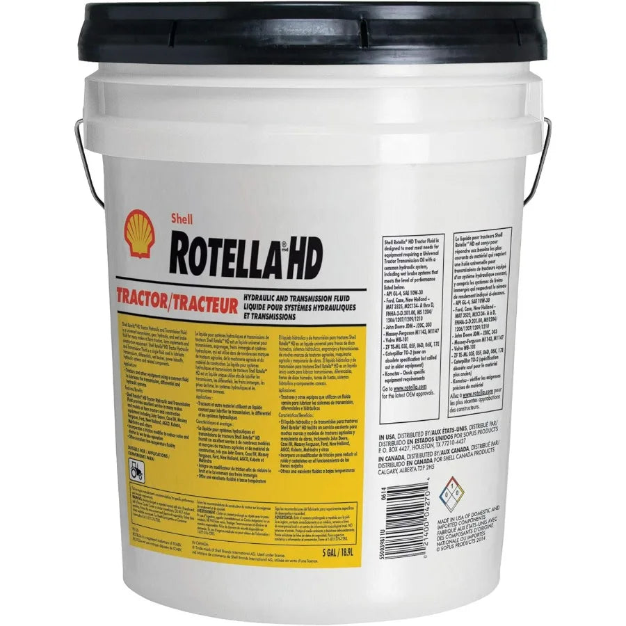 Shell Rotella Heavy Duty Tractor Fluid 10W-30, 5 Gallon Pail
