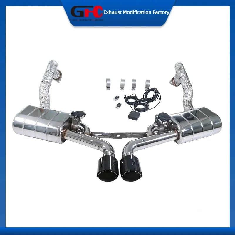 304 Stainless Steel Valved Cat-Back Exhaust System for Porsche 981 Boxster/Cayman 2.7L/3.4L/3.8L 2012-2016