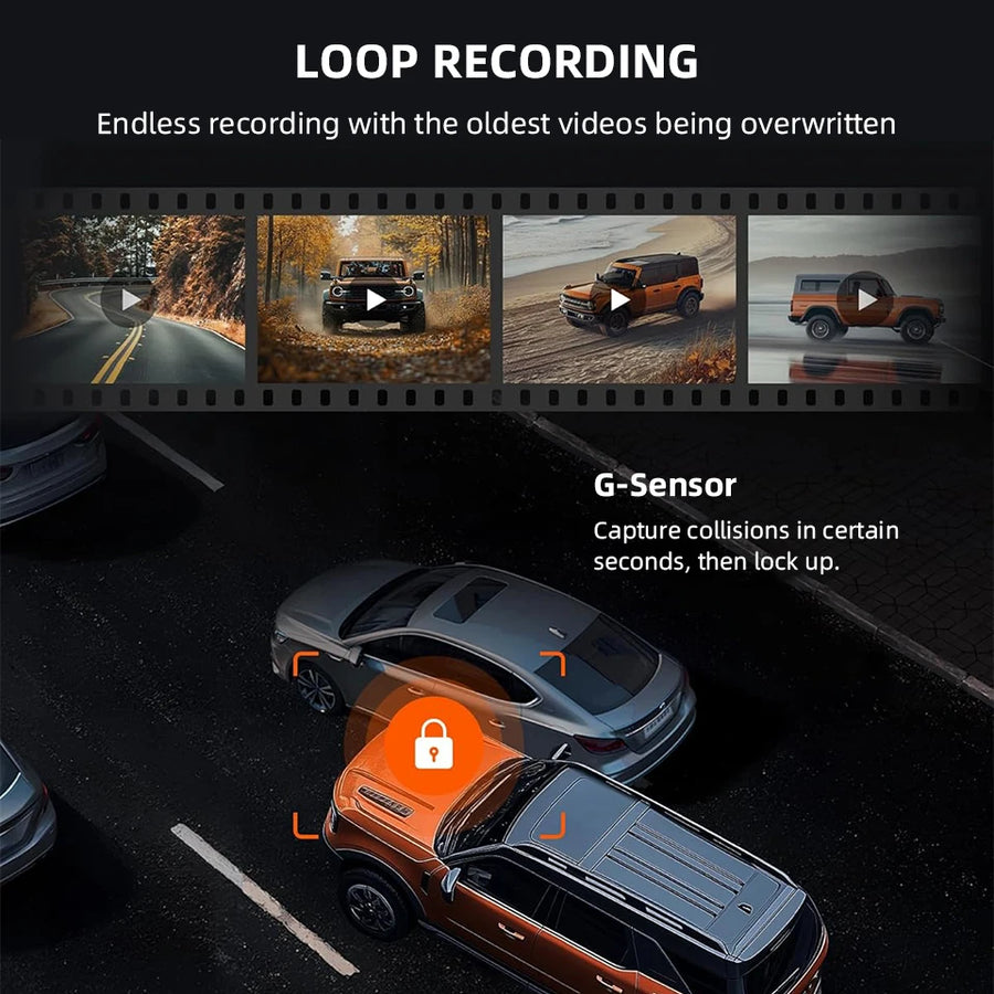 4K Dual Mirror Dash Cam