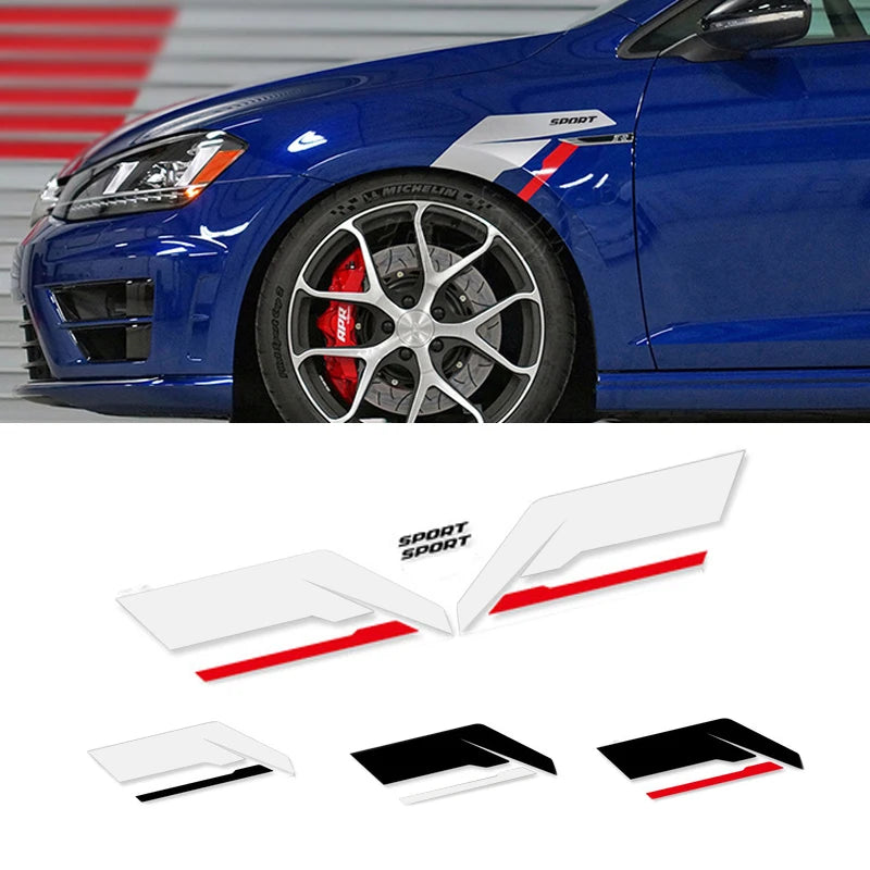 1-Piece Reflective Sport Side Fender Decal Set