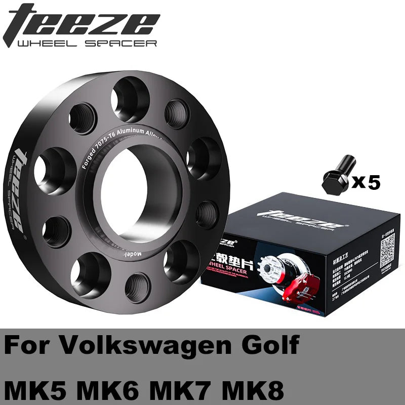 M14X1.5 Wheel Spacers for Volkswagen Golf MK5 MK6 MK7 MK8 PCD 5x112 CB 57.1 Forged Wheel 2003-2025