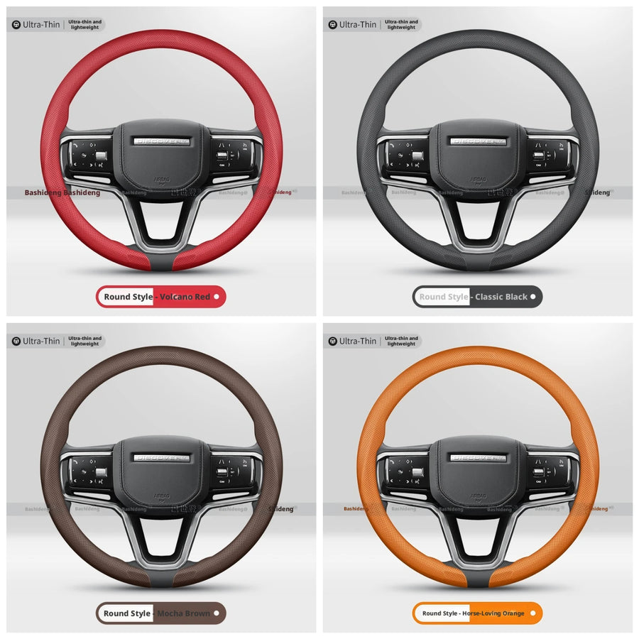 Leather Steering Wheel Cover for Range Rover Port Evoque Velar Defender 90