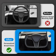 350 mm Heated Yoke Steering Wheel for Tesla Model 3/Y – 2017–2024