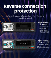1-DIN Bluetooth MP3 Car Stereo with FM, USB, AUX and TF Card