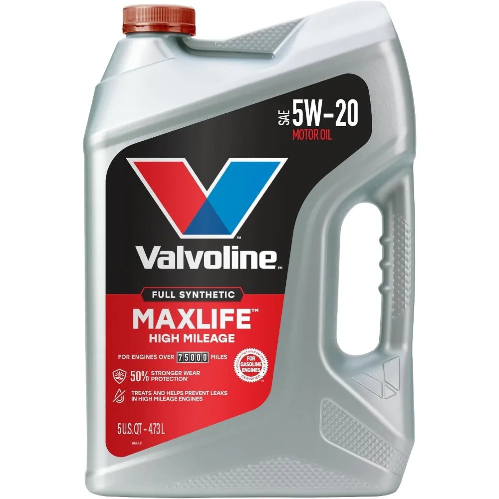 Valvoline MaxLife Full Synthetic High Mileage 5W-20 Motor Oil, 5 Quart