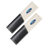 2-Piece Ford Logo Carbon-Pattern Seat Belt Shoulder Pads
