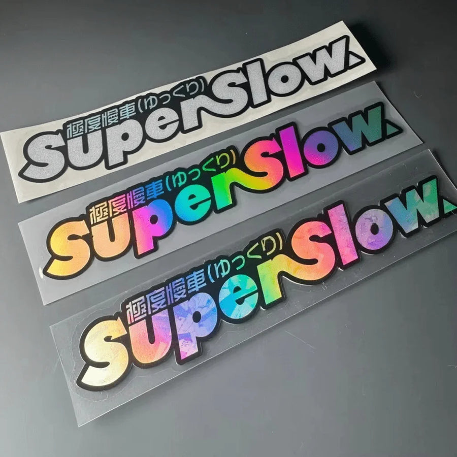 JDM “Super Slow Driver” Waterproof Vinyl Decal – Multiple Colors