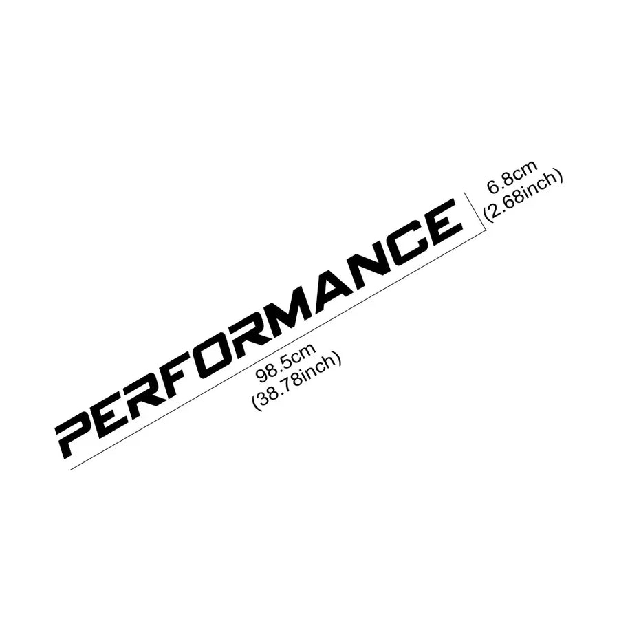 Performance Lettering Vehicle Decal – 98.5 × 6.8 cm