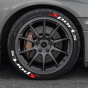 Sports Alphabet Pvc Car Tire Decals Tire Automotive Decorative Accessories Stylish Wheel Waterproof Stickers Adhesive-Free
