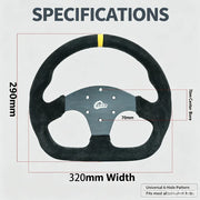 320 mm D-Shaped Racing Steering Wheel – Multiple Designs