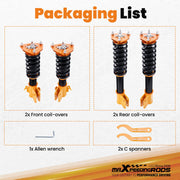 24-Way Coilover Suspension Kit for Subaru Impreza WRX/STI GDB/GDA 2002-2007