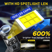 2-Piece H4/H7 LED Headlight Bulb – 6500K, CANBUS, Projector-Compatible