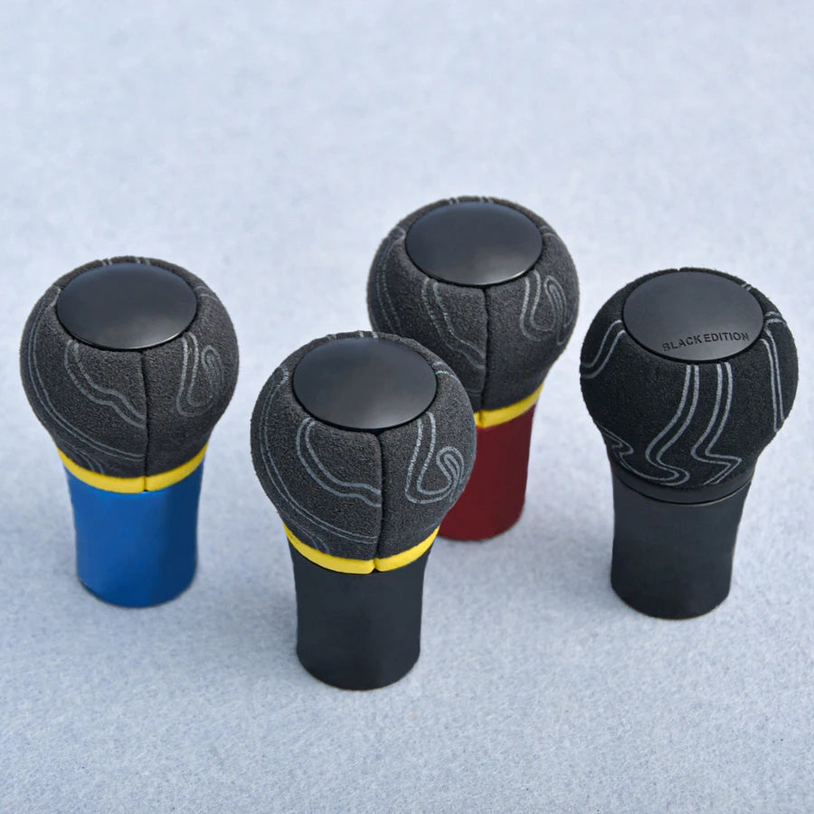 Universal Suede-leather Graffiti Manual Gear Shift Knob
