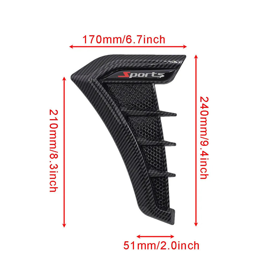 2-Piece Universal Fender and Bumper Vent Trim Set