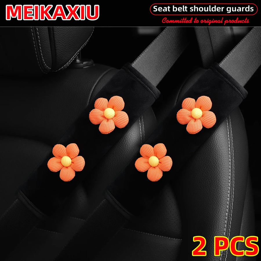 Seat Belt Shoulder Pad Set – plush, pink