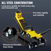 2.5-Ton Low-Profile Hydraulic Floor Jack with Quick-Lift Pump