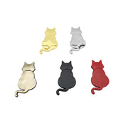 3D Cat Metal Vehicle Decal - 6.5 x 3.5 cm