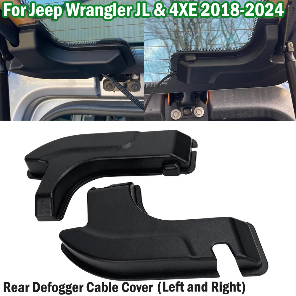 Rear Defogger Cable Covers for 2018–2024 Jeep Wrangler JL/4xe – Pair