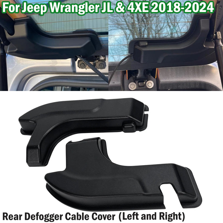 Rear Defogger Cable Covers for 2018–2024 Jeep Wrangler JL/4xe – Pair