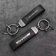 Leather Logo Keychain Pendant for Mercedes-Benz – Multiple Designs