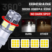 2-Piece 3157 LED Brake Light Bulb – White, CANBUS