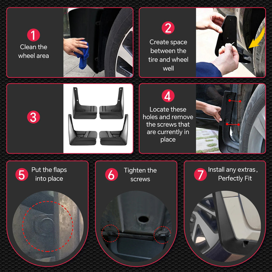 Mud Flap & Splash Guard Set for 2018–2020 Toyota Sienna
