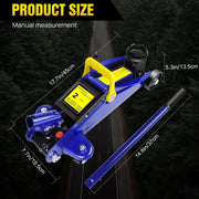 2-Ton Hydraulic Trolley Floor Jack with 5.3-12.6 Inch Lift Range and Carry Bag