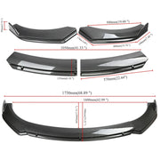 Carbon-Fiber-Look Universal Front Lip & Side Skirt Kit