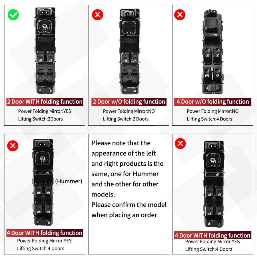 Driver-Side Master Power Window Switch for 2003–2007 Chevrolet/GMC Silverado