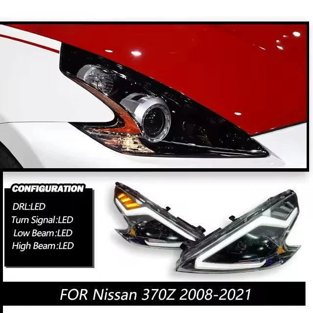 LED Headlight Assembly Set for 2008–2021 Nissan 370Z