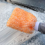 Orange Double-Sided Microfiber Car Wash Mitt