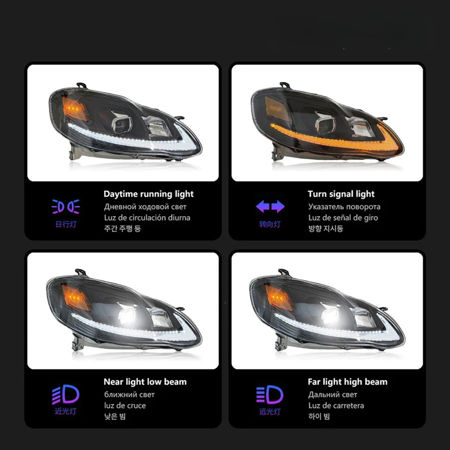 LED Tail Light Assembly Set for 2003–2008 Toyota Corolla