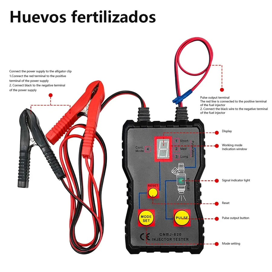 Fuel Injector Cleaning and Testing Kit with 4 Pulse Modes