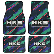 HKS Le Mans Confetti 4-Piece JDM Car Floor Mat Set