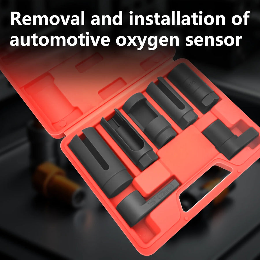 7-Piece Oxygen Sensor Socket Set, 22/27/29mm