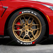 For 2 Tires Sports 4PCS 3D Tire Letter Stickers Waterproof Pvc Racing Wheel Decals Car