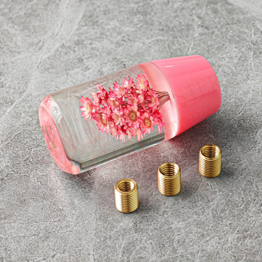 Universal 10cm Acrylic Flower Manual Gear Shift Knob