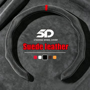 15-Inch Suede-Style Steering Wheel Cover – Multiple Colors