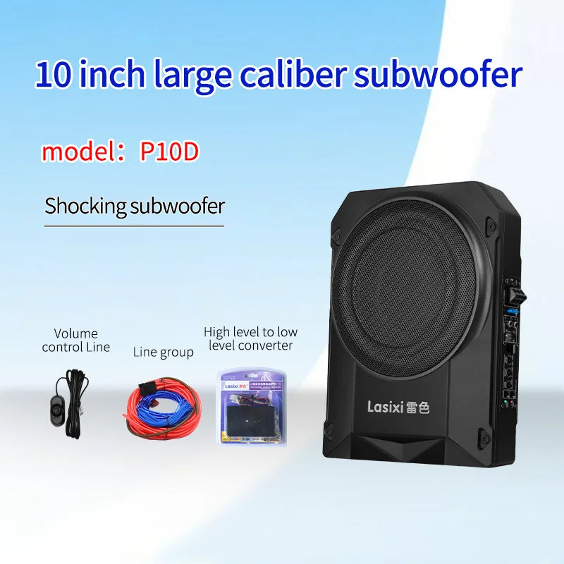 P10D 10-Inch 160W Powered Under-Seat Car Subwoofer