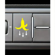2-Piece Banana Peel Button Vinyl Car Decal Set