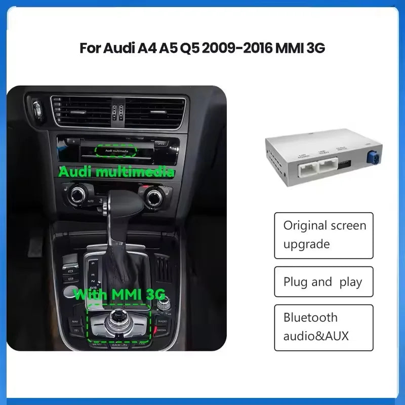 Wireless CarPlay and Android Auto Interface for Audi A4, A5, Q5 and S5 2008–2016