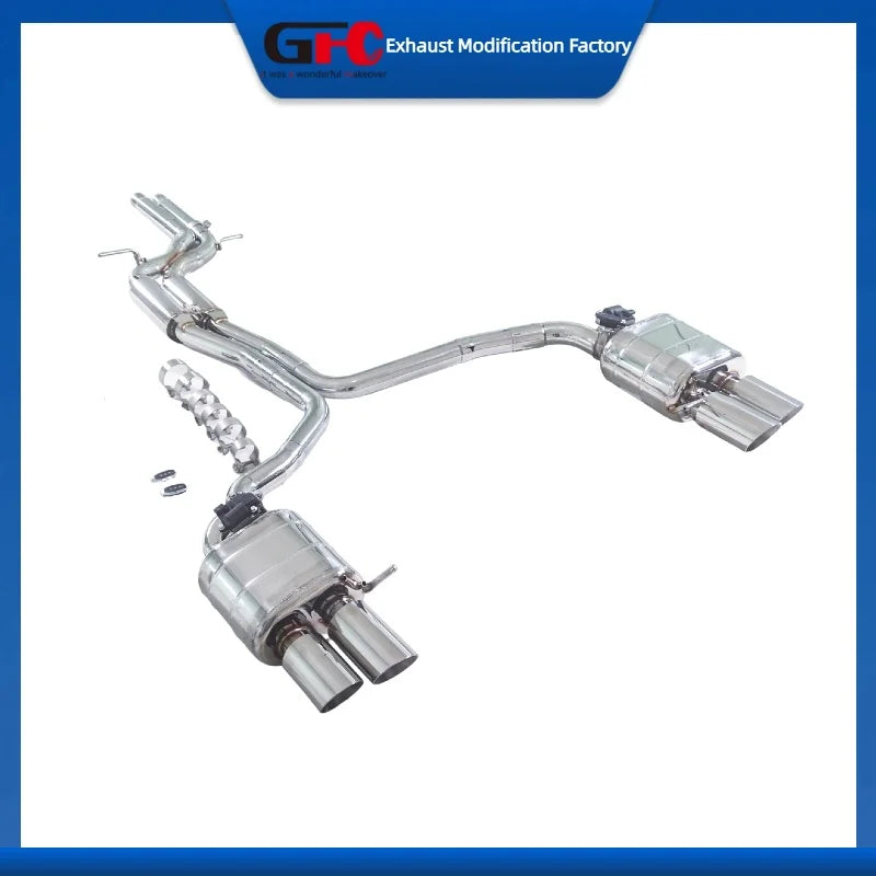 304 Stainless Steel Valved Cat-Back Exhaust System for Audi S4 B8 2009-2016