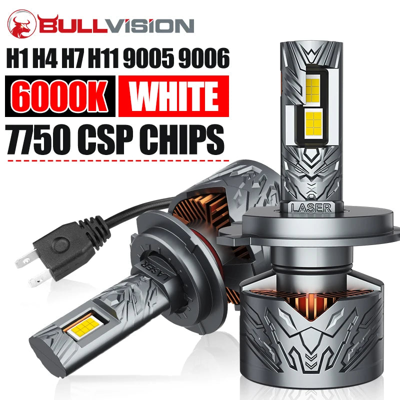 2-Piece H4/H7/H11/9005/9006/9012 LED Headlight Bulb – 6000K, CANBUS