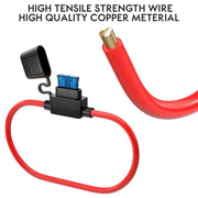 14 AWG Inline Mini Blade Fuse Holders with Fuses – 5 or 10 Pack